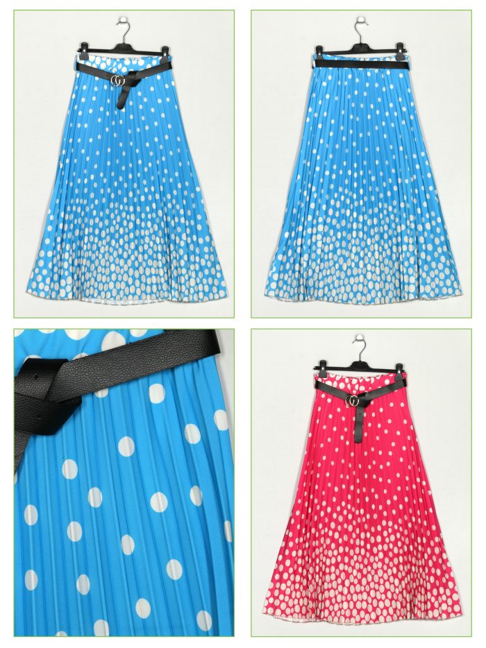 Gepunkteter Faltenrock