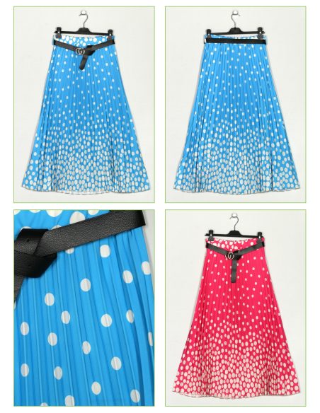 Gepunkteter Faltenrock