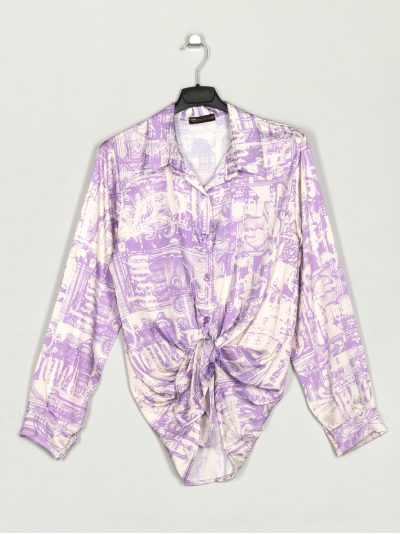Camisa satinada estampada 2