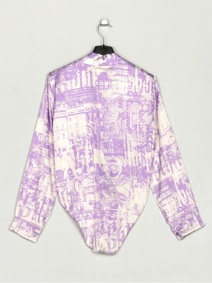 Camisa satinada estampada