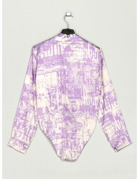 Camisa satinada estampada