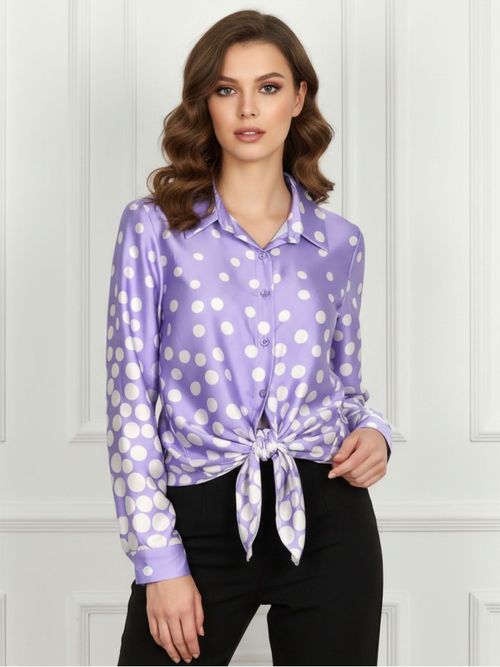 Camisa satinada lunares