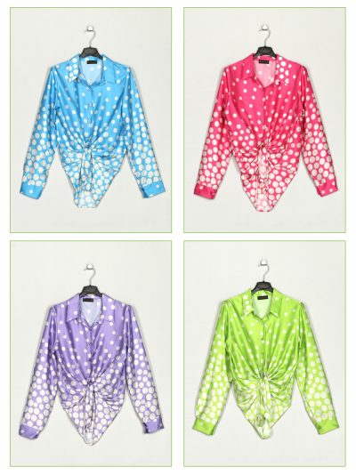 Camisa satinada lunares 2