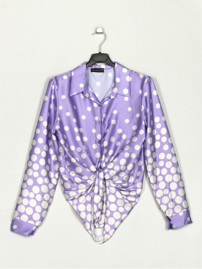 Camisa satinada lunares