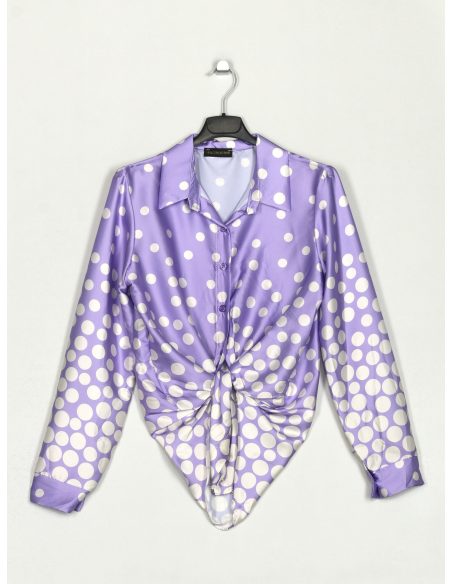 Camisa satinada lunares