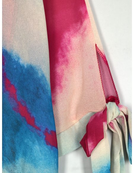 Blusa gasa manga lazos