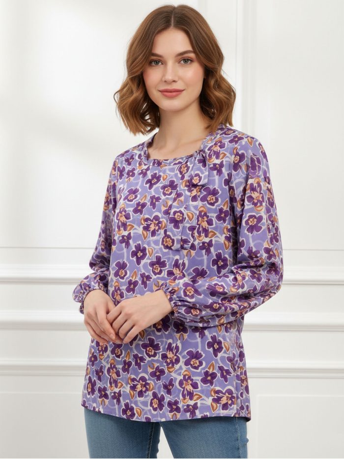 Blusa florecitas gasa