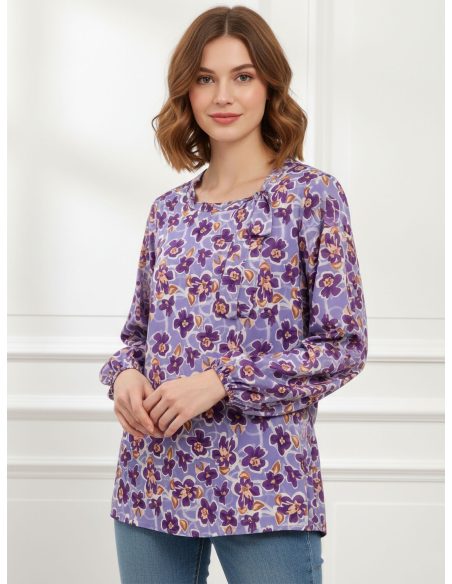 Blusa florecitas gasa