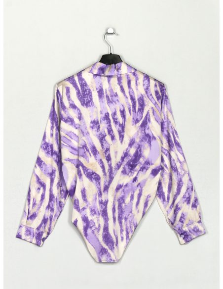 Camisa satinada estampada