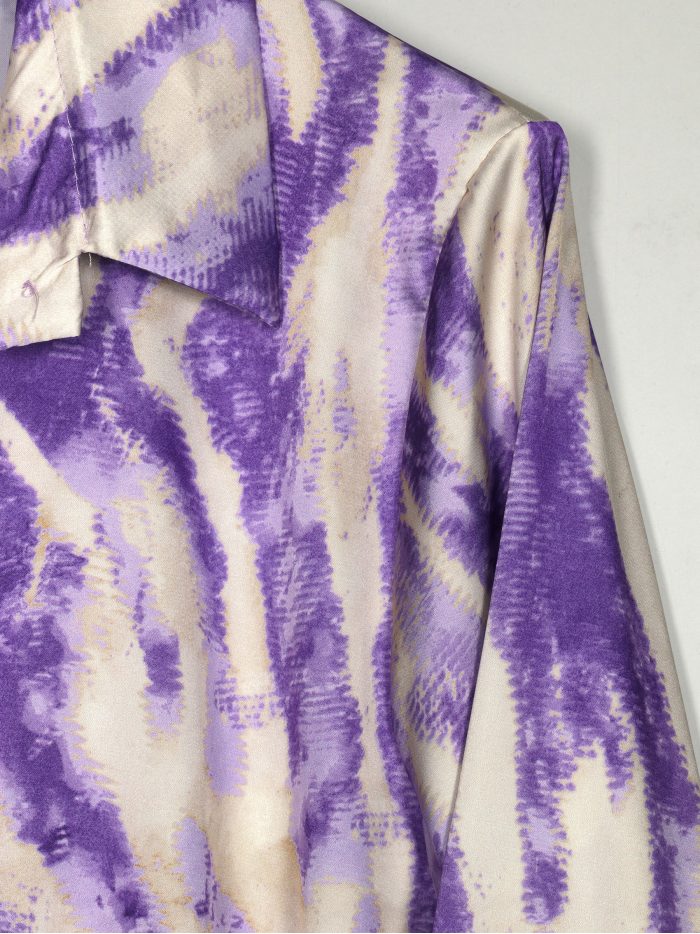Camisa satinada estampada