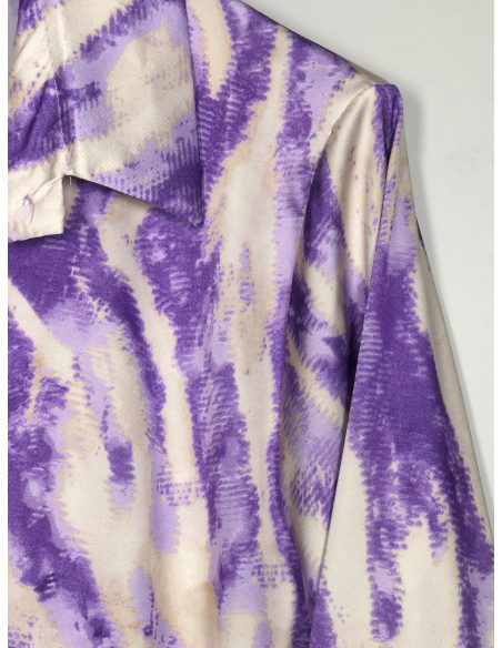 Camisa satinada estampada