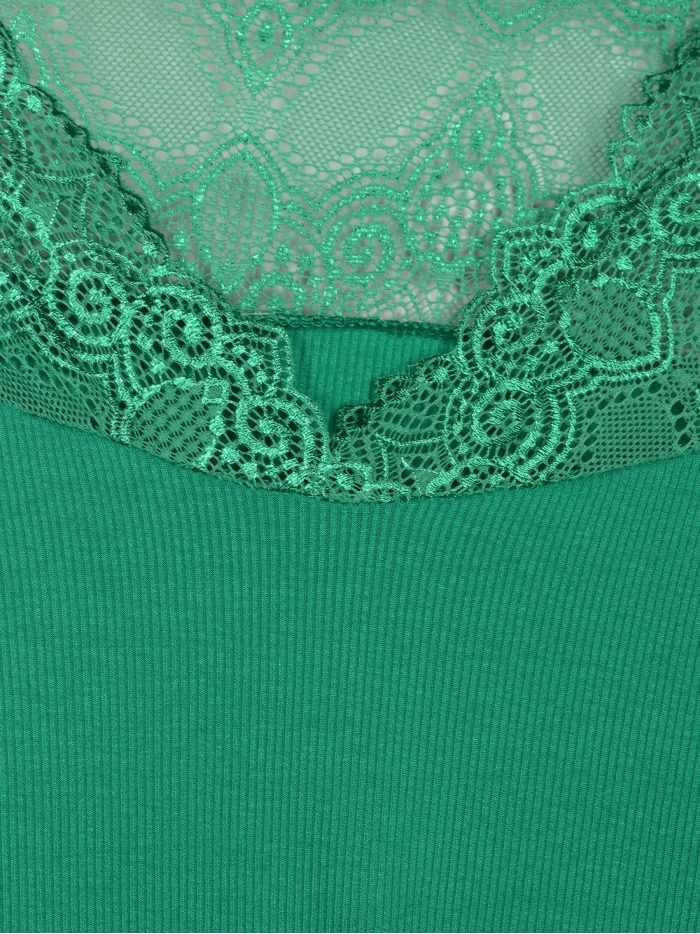 T-shirt in pizzo a coste