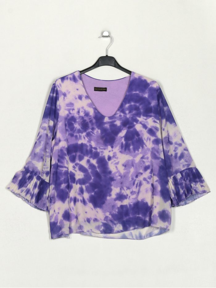 Chiffonbluse mit Batikmuster