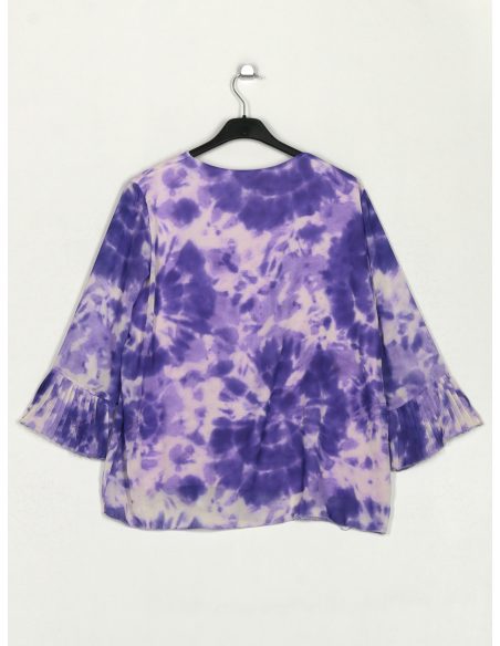 Chiffonbluse mit Batikmuster