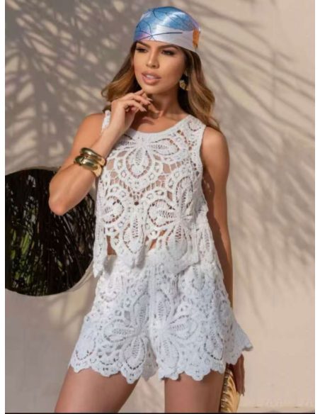 Häkeltop und Shorts-Set