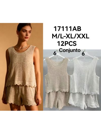Conjunto de top de crochet y short 2