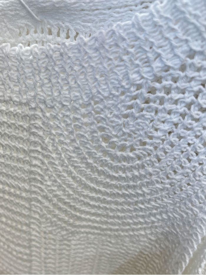 Conjunto de top e shorts de crochê