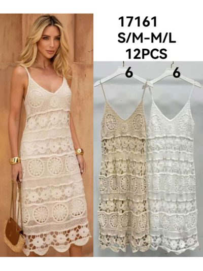 Vestido midi de crochet con tirantes 2