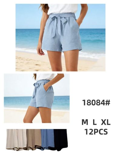 Short fluido con lazada y bolsillos 2