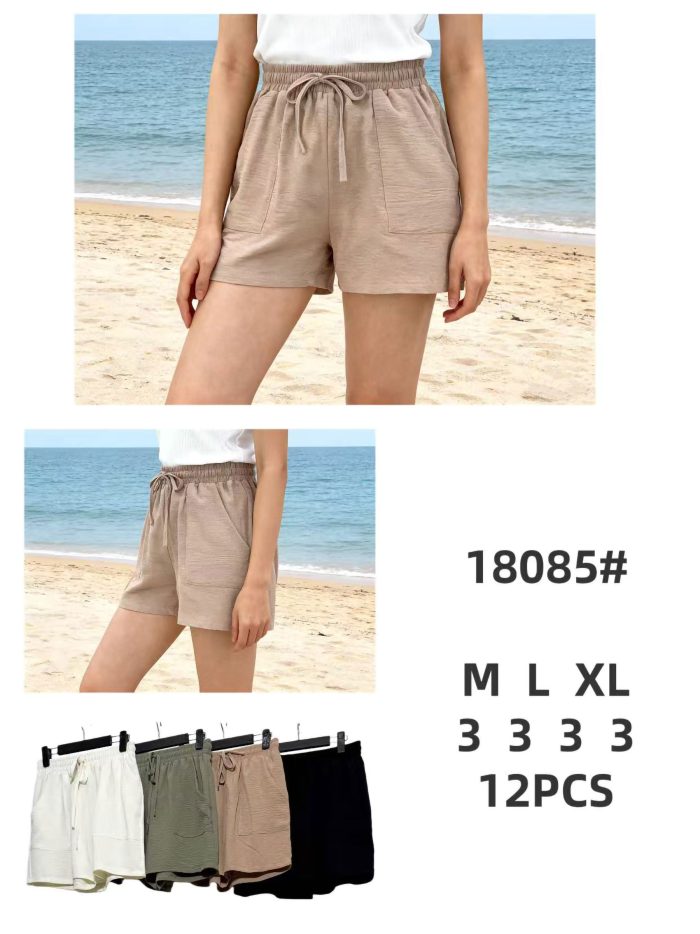 Short fluido con bolsillos de parche