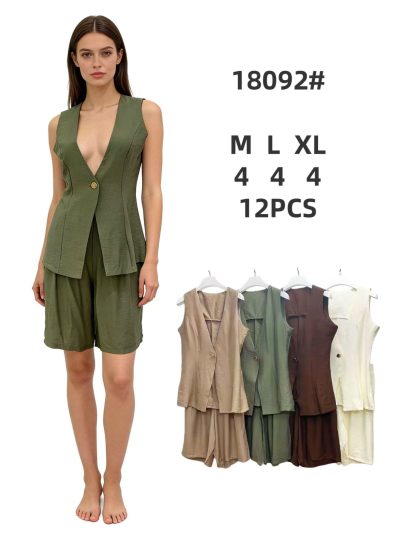 Conjunto de chaleco fluido y bermuda  2