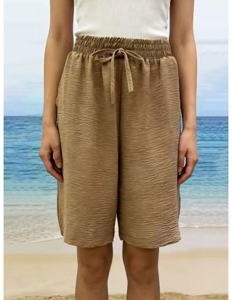 Fließende Bermuda-Shorts mit Kordelzug