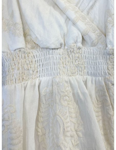 Vestido largo boho bordado con tirantes