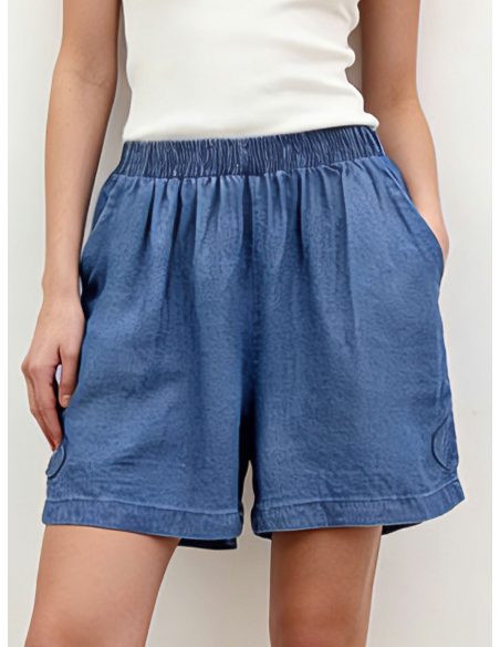 Pantaloncini di jeans lavati