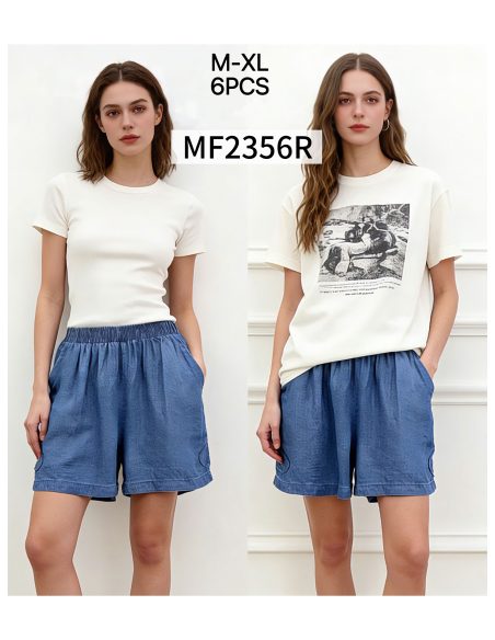 Pantaloncini di jeans lavati