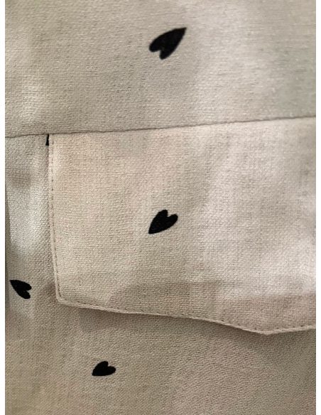 Set aus Hemd und Shorts mit Herzmuster