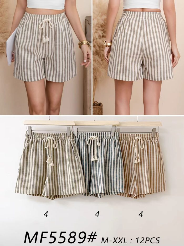 Short de rayas con cordón marinero