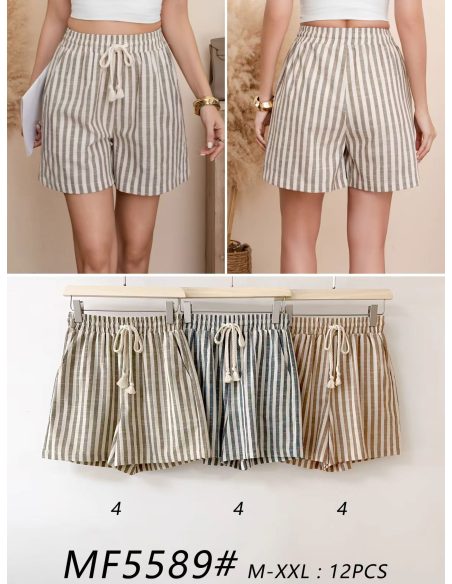 Short de rayas con cordón marinero