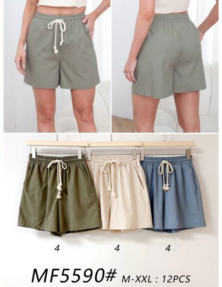 Short liso con cordón marinero