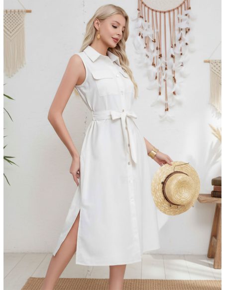 Abito midi con cintura