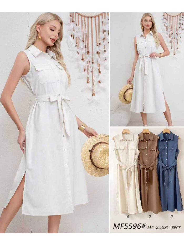 Abito midi con cintura