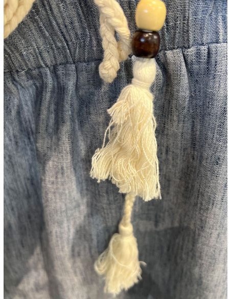 Fließende Shorts mit Kordelzug und Quasten