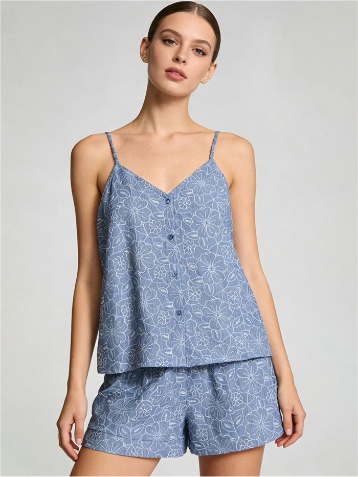 Conjunto de top estampado floral y short