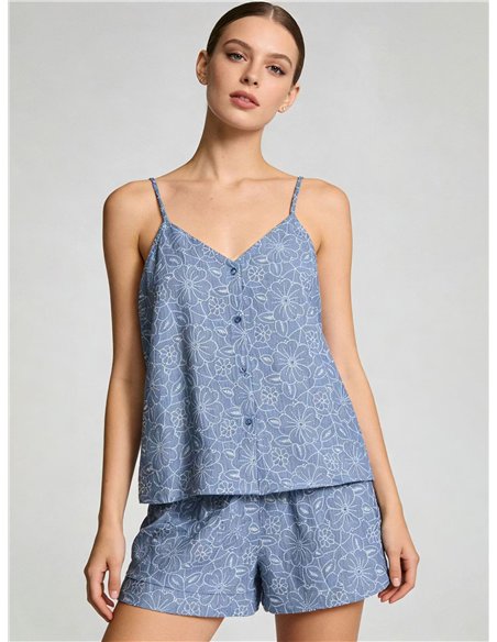 Conjunto de top estampado floral y short