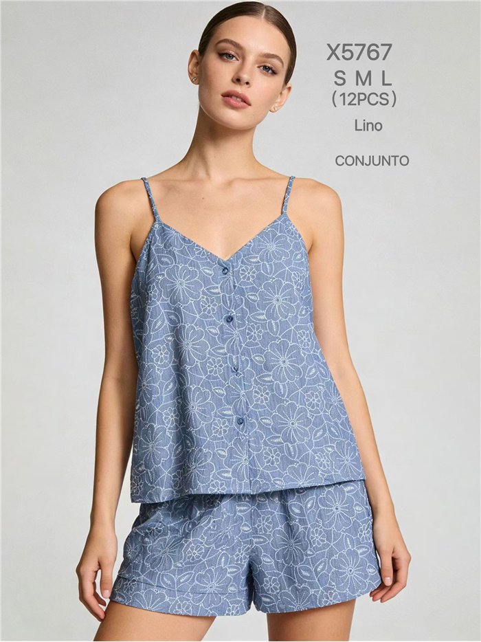 Conjunto de top estampado floral y short