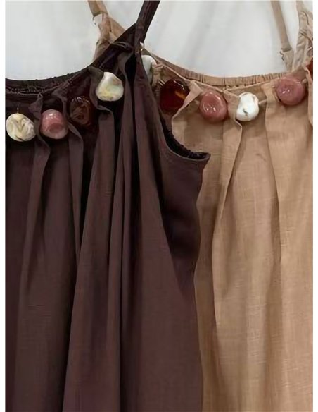 Top de tirantes con abalorios