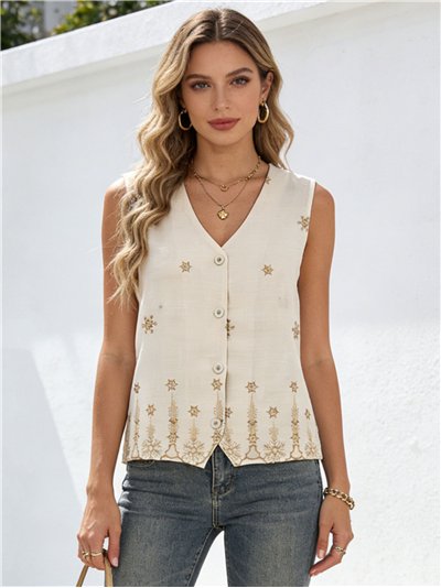 Chaleco bordado estrellas