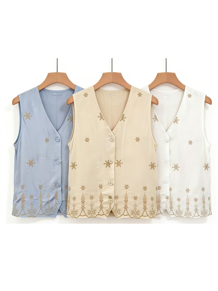 Chaleco bordado estrellas