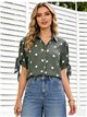 Camisa lunares con mangas lazos