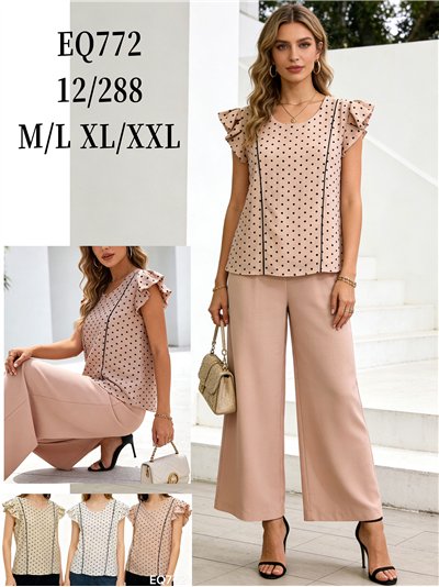 Blusa lunares con volantes 2