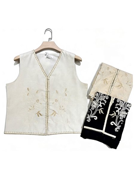 Chaleco bordado boho