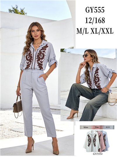 Camisa bordada boho 2