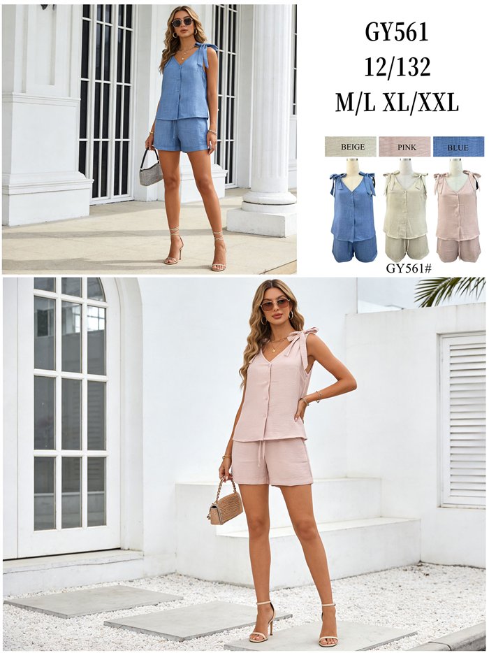 Ensemble haut à bretelles et short