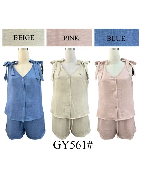 Ensemble haut à bretelles et short