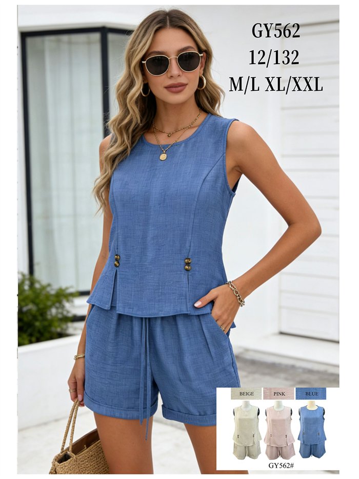 Conjunto de top peplum y short