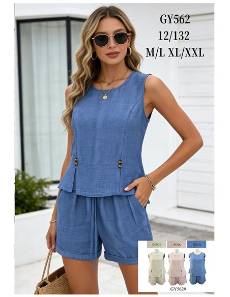 Conjunto de top peplum y short